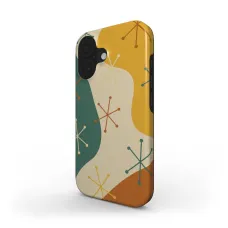 Atomic Starbursts Scatter Inspired Mid-Century Modern iPhone 13 Mini Case