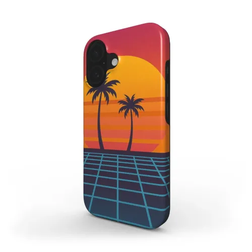 Sunset Grid iPhone 13 Mini Case